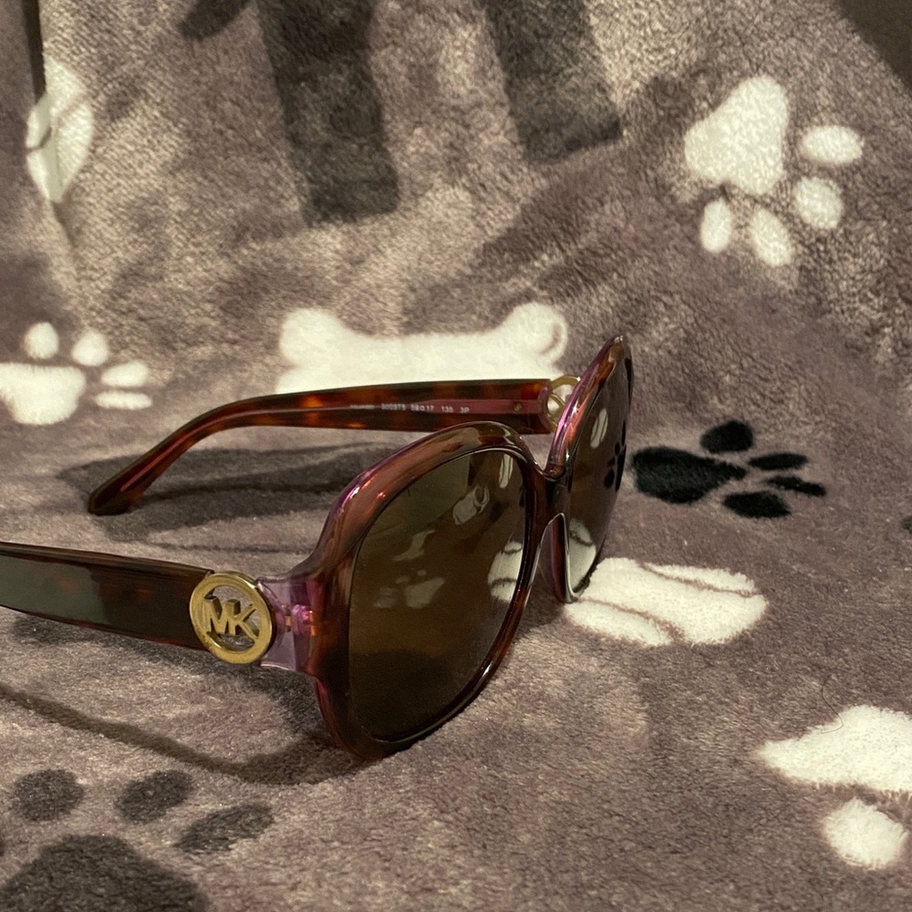 Michael Kors Tortoise Sunglasses with Gold Logo